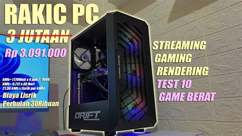 Rakit Pc Jutaan Udah Ddr Gtx Series Buat Streaming Ngedit Test