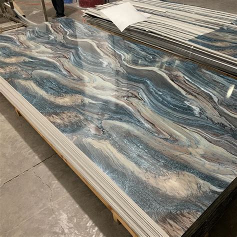 Mm Waterproof D Printing Glossy Marble Pvc Sheet Ub Board Mm