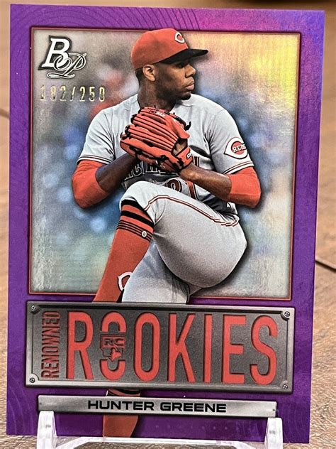 Bowman Platinum Hunter Greene Renowned Rookies Rr Purple