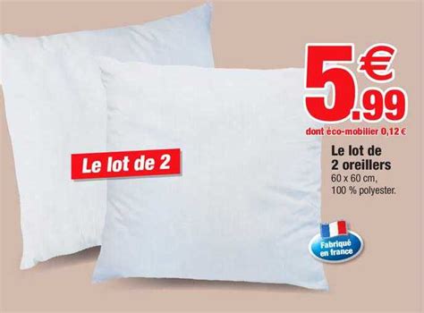 Promo Le Lot De Oreillers Chez Bazarland Icatalogue Fr