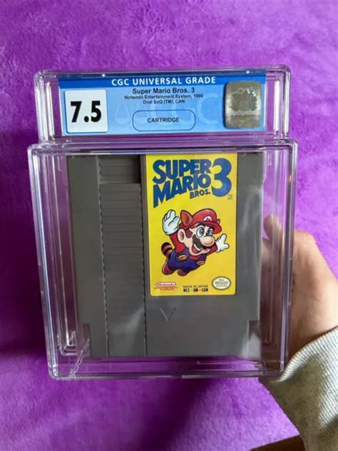 SUPER MARIO BROS 3 1990 NES Cartridge Authentic Graded CGC 7.5 Nintendo Canada $60.00 - PicClick CA