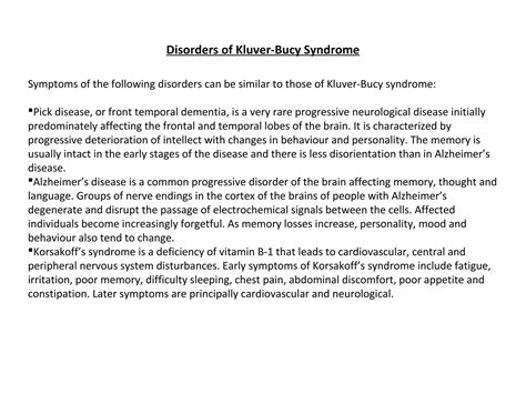 Kluver Bucy Syndrome Ppt