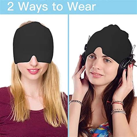 Migraine And Headache Relief Hat Gel Ice Pack Hot Compress Cap Migraine Relief Cold Head Band