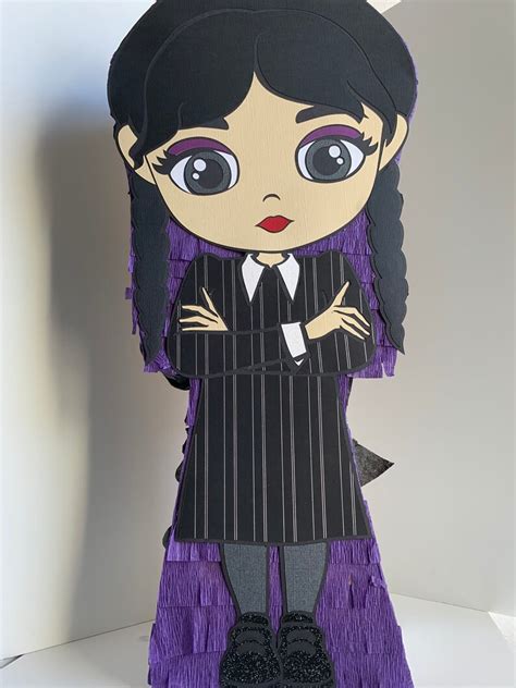 Pi Ata Mi Rcoles Addams Pi Ata Merlina Decoraci N Mi Rcoles Etsy Espa A