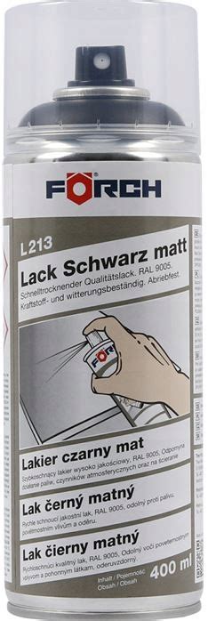 Forch L Lakier W Sprayu Czarny Mat Matowy Ral Ral Spray