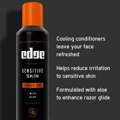 Edge Sensitive Skin Shave Gel For Men With Aloe Lubricants To