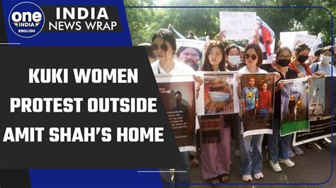 Manipur Violence Kuki Women Protest Outside One News Page Video