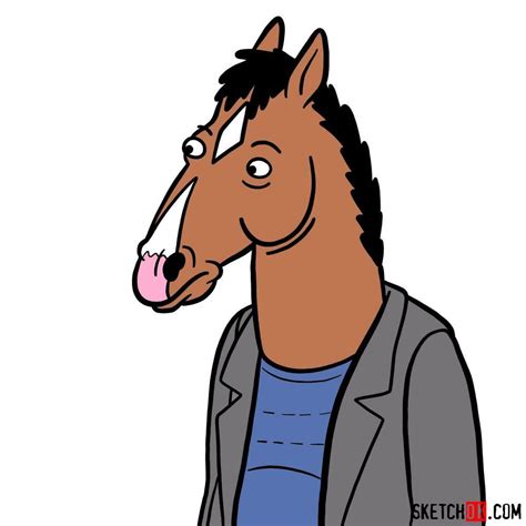10 steps tutorial how to draw BoJack Horseman | Bojack horseman