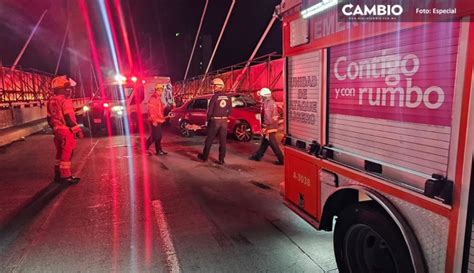 Aparatoso accidente en Circuito Juan Pablo II deja un herido y daños