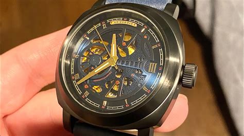 Aries Gold Vanguard Skeleton Automatic Watch Review Nh Seiko Youtube