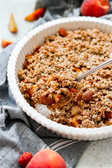 Easy Vegan Paleo Peach Crisp What Great Grandma Ate