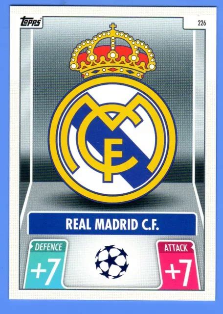 Topps Match Attax Tcg 2021 22 Uefa Cl 226 Team Badge Real Madrid Cf