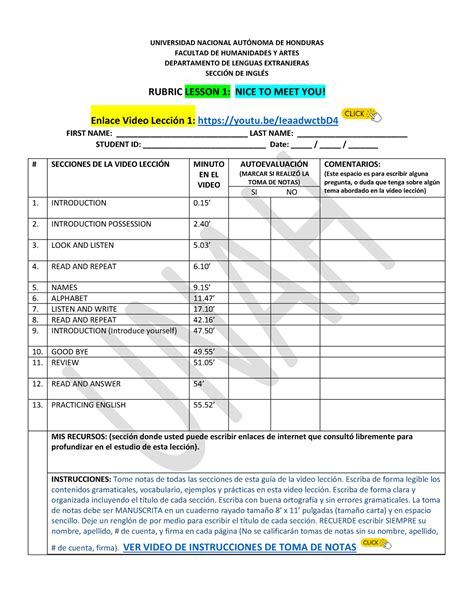 Lesson 1 GUIA TOMA DE Notas UNIVERSIDAD NACIONAL AUTÓNOMA DE