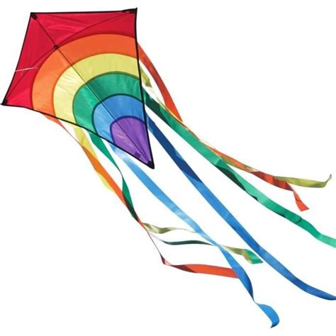 Cim Cerf Volant Monofil Rainbow Eddy Red Pour Enfants Partir De