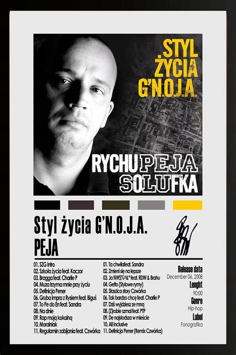 Peja Styl Życia obraz w ramce album plakat muzyka rap prezent 30x20 cm