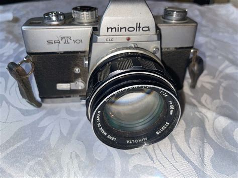 Minolta Srt 101 With Minolta Mc Rokkor Pf 58mm 1 14 Lens Untested