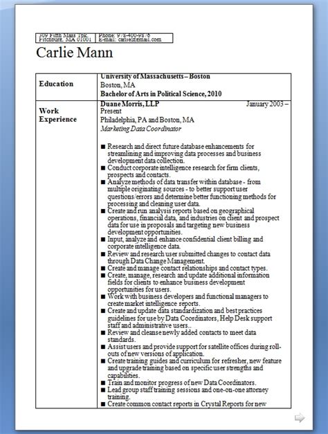 Co Presenter Resume Format in Word Free Download