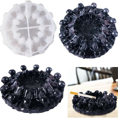 Skull Ashtray Resin Mold Pcs Skull Silicone Skeletons Jewelry Storage