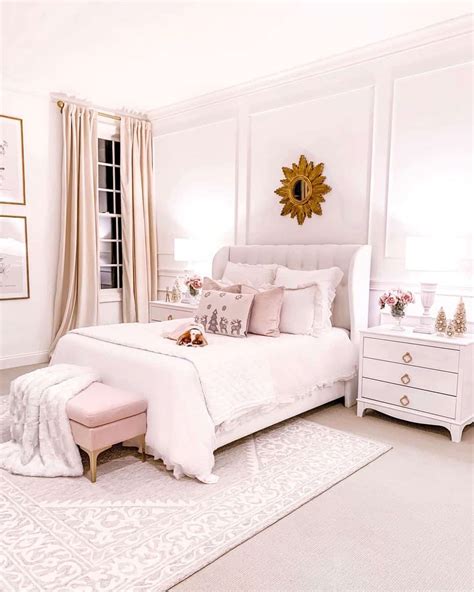 Pink Bedroom with White Nightstands - Soul & Lane