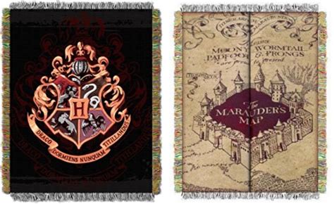 Harry Potter Combo Set 2 Throw Blankets Marauders Map Hogwarts