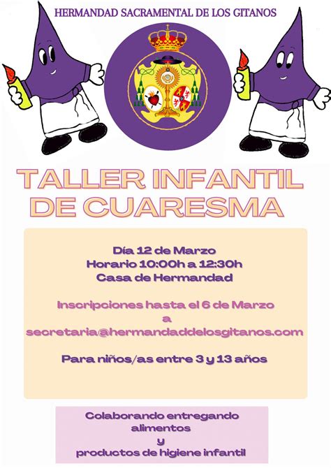 Iv Taller Infantil De Cuaresma Hermandad De Los Gitanos