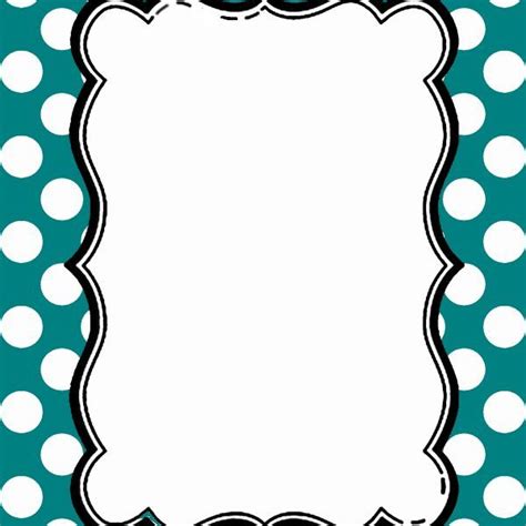 Customizable Polka Dot Border in Any Color | Polka dots, Paper template ...