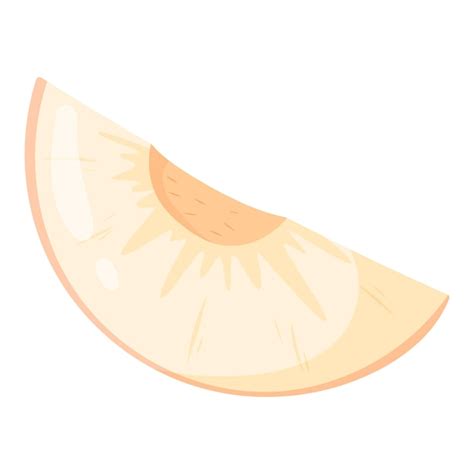 Premium Vector A Slice Of Fresh Ripe Peach Or Nectarine Vector