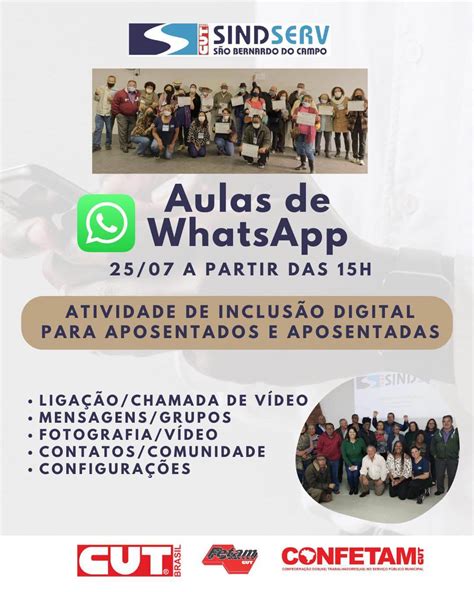 Sindserv SBC Oferece Curso De Whatsapp E Redes Sociais Para Aposentad S