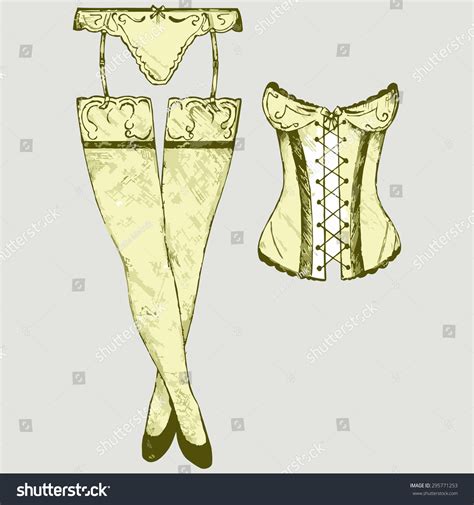 Woman Corset Fashion Lingerie Vector Image Stock Vector Royalty Free
