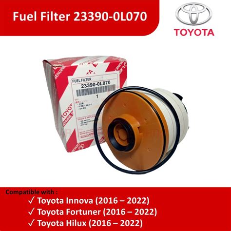 Fuel Filter 23390 0l070 Toyota Innova Toyota Fortuner Toyota Hilux 2016 2022 Car