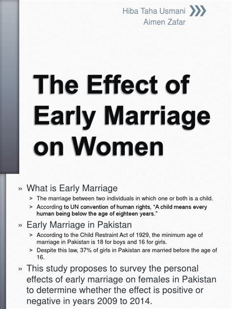 What Are The Causes And Effects Of Early Marriage