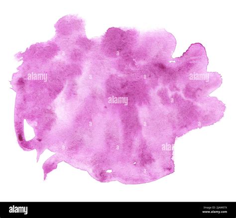 Abstract Pink Watercolor Splash Texture Isolated On White Background