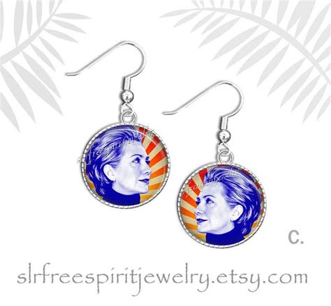 Hillary Clinton Hillary Clinton Jewelry Silver Earrings Etsy