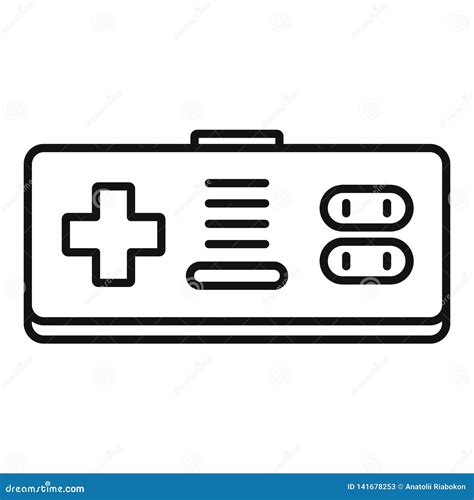 Game Joystick Icon Outline Style Stock Vector Illustration Of