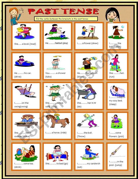 Past Tense Worksheet Esl