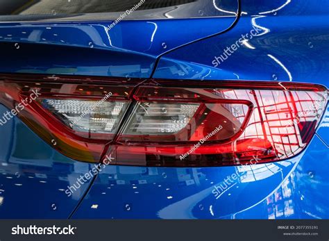 Blue Renault Arkana Suv Showroom Closeup Stock Photo