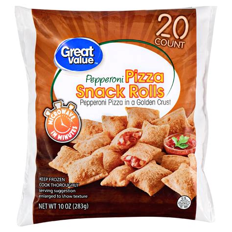 Great Value Frozen Pizza Snack Rolls Pepperoni 10 Oz 20 Count