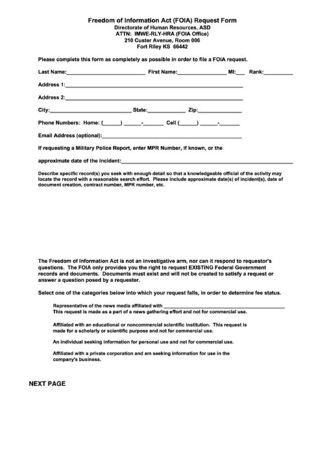 66 Foia Request Form Templates Free To Download In Pdf