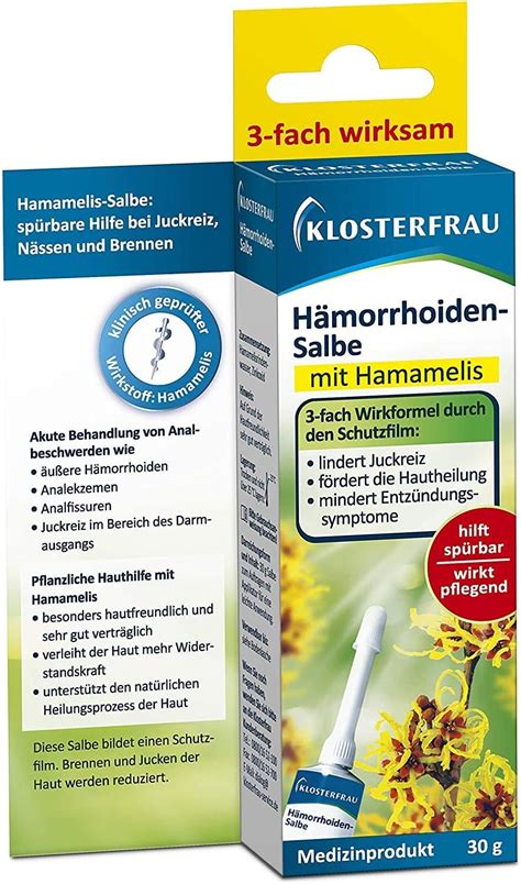 Klosterfrau H Morrhoiden Salbe Mit Hamamelis G Amazon De