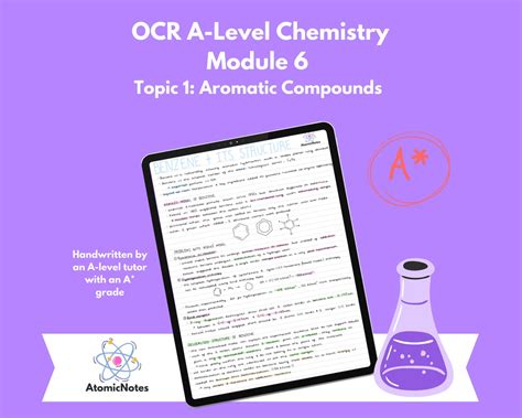 OCR A Level Chemistry Module 6 Topic 1 Aromatic Compounds Etsy