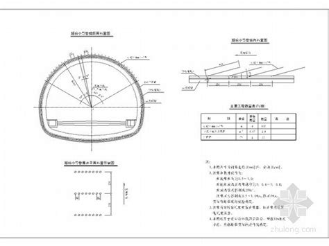 隧道工程超前小导管支护设计图 路桥节点详图 筑龙路桥市政论坛