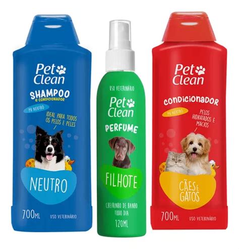 Kit Shampoo Pra Cachorro Gato Banho E Tosa Cães MercadoLivre