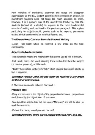 Learner Errors PDF