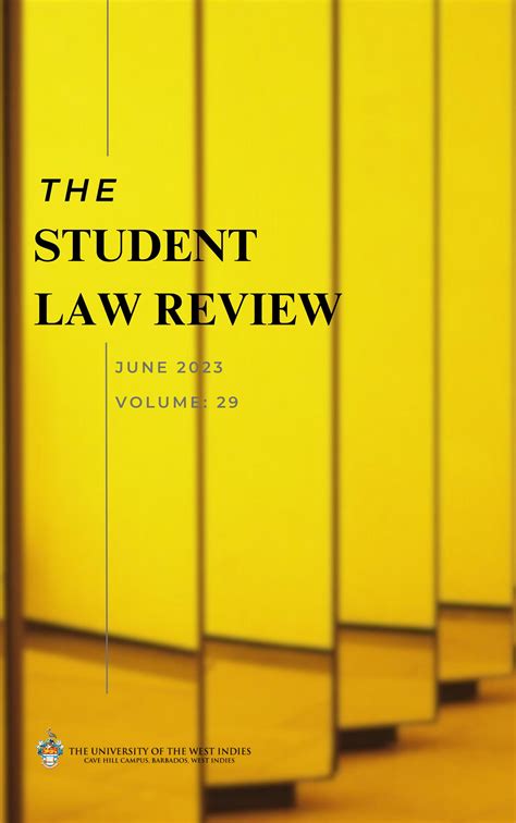 The Uwi Cave Hill Student Law Review Volume 29 By Uwi Cave Hill Law