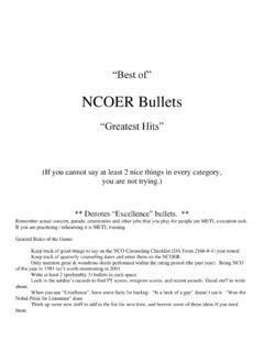 NCOER Bullets - ArmyWriter.com / ncoer-bullets-armywriter-com.pdf / PDF4PRO