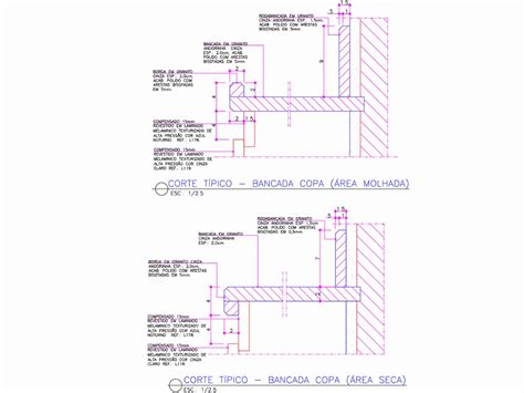 Detalhe Da Bancada Em Granito Em AutoCAD CAD 60 16 KB Bibliocad