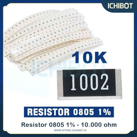 Resistor 10K 10 000 Ohm 10KOhm 0805 Toleransi 1 SMD SMT 10Pcs