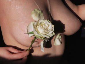 Semen And A Flower For Her Lovely Titties Porn Pic