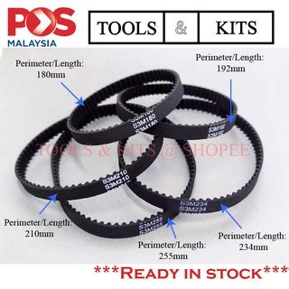S3M Timing Belt Black Rubber Transmission Belt Close Loop 6mm Width ...