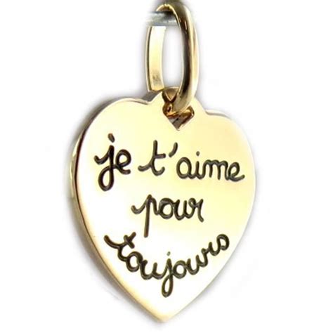 Pendentif Plaqu Or Je T Aime Pour Toujours Achat Vente Pendentif